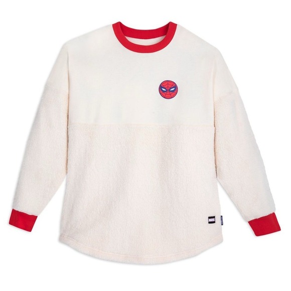 Disney Marvel Spider-Man Sherpa Spirit Jersey Pullover Medium M Sweatshirt - Picture 2 of 6